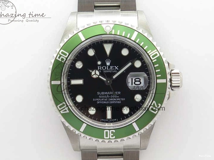 MiroTime 0502 Effortless Submariner 16610 LV Kermit Green 904L Steel ARF1:1 Best Edition on SS Bracelet SH 2577
